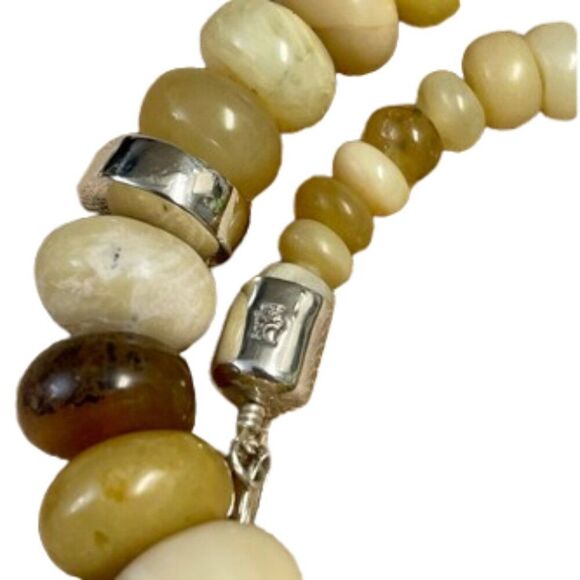 Jay King DTR 925 Necklace Sterling Graduated Yellow Jasper Rondelle Beads - Picture 16 of 16